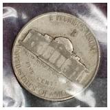 5-Jefferson War Time Silver Nickels