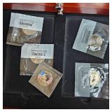 Kennedy Halves Collection 50c(1-1964 and 1-1968) with 5 tray glass top display (38 Coins all BU)