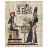 Cleopatra, Egyptian Papyrus Paper Framed Painting