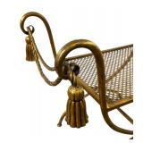 Vintage Hollywood Regency Gilt Metal Bench
