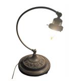 Vintage Turkish Swan Neck Metal Table / Desk Lamp