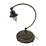 Vintage Turkish Swan Neck Metal Table / Desk Lamp