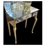 Mirrored Vanity Table with Elegant Curved Legs
