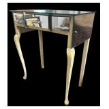 Mirrored Vanity Table with Elegant Curved Legs