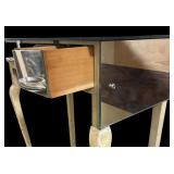 Mirrored Vanity Table with Elegant Curved Legs