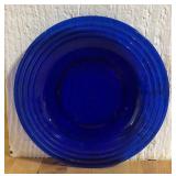 Set of Eight Bermioli Rocco Cobalt Blue Glass Plates