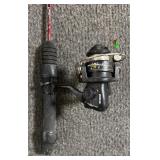 Six Fishing Poles with Two Red Wolf Reels