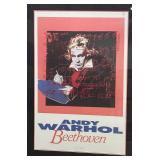 Framed Andy Warhol Beethoven Exhibition Poster