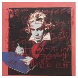 Framed Andy Warhol Beethoven Exhibition Poster
