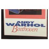 Framed Andy Warhol Beethoven Exhibition Poster