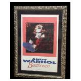 Framed Andy Warhol Beethoven Exhibition Poster