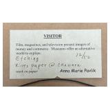 "Visitor" Limited Edition Etching Print by Anna Marie Pavlik