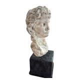 Vintage Apollo Greek God of Light Bust Sculpture