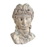 Vintage Apollo Greek God of Light Bust Sculpture