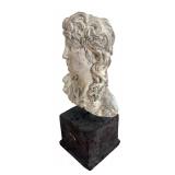 Vintage Apollo Greek God of Light Bust Sculpture