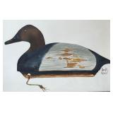 Canvas Back Decoy Print by David Killen