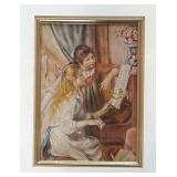 "Two Girls at the Piano" Framed Print by Pierre-Auguste Renoir