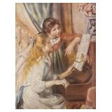 "Two Girls at the Piano" Framed Print by Pierre-Auguste Renoir
