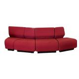 Herman Miller Pop Art Modular Sofa by Don Chadwick / Don Chadwick Pop Art Red Sofa Set of Four