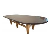 Extra Large Executive Conference Table by Stephan White / Dining Table / Custom Wood Conference / Dining Table with Copper Surface