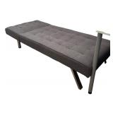 Gray Tufted Chaise Lounge Chair