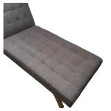Gray Tufted Chaise Lounge Chair