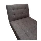 Gray Tufted Chaise Lounge Chair