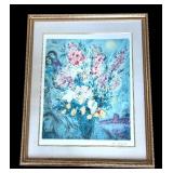 "Lovers Bouquet IV" Limited Edition Framed Print by Marc Chagall