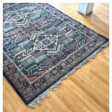 Area Rug with Geometric Patterns, 66 x 92 Inches