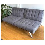 Convertible Sofa Bed with Gray Upholstery