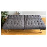 Convertible Sofa Bed with Gray Upholstery