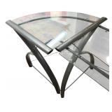 Metal Glass Top Desk