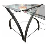 Metal Glass Top Desk