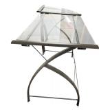 Metal Glass Top Desk
