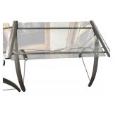 Metal Glass Top Desk