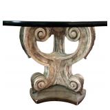 Neoclassical Italian Glass-Top Dining Table
