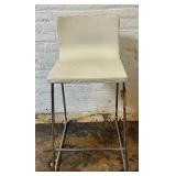Ikea Bernhard White Faux Leather Bar Stool