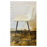 Ikea Bernhard White Faux Leather Bar Stool