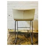 Ikea Bernhard White Faux Leather Bar Stool
