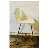 Ikea Bernhard White Faux Leather Bar Stool