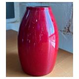 German Scheurich Amano Torpedo Vase in Oxblood Red