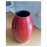 German Scheurich Amano Torpedo Vase in Oxblood Red