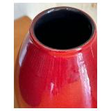 German Scheurich Amano Torpedo Vase in Oxblood Red