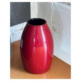 German Scheurich Amano Torpedo Vase in Oxblood Red