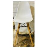 Pair of White Eiffel Barstools