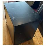 Two Drawer Black Metal Filing Cabinet