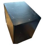 Two Drawer Black Metal Filing Cabinet