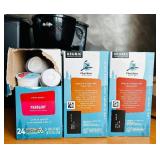 Coffee Station Supplies including Mr. Coffee Maker and Keurig K-1500 Hot Brewer with Keurig Cups