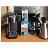 Coffee Station Supplies including Mr. Coffee Maker and Keurig K-1500 Hot Brewer with Keurig Cups