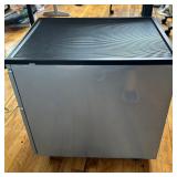 Two Drawer Metal Filing Cabinet on Wheels